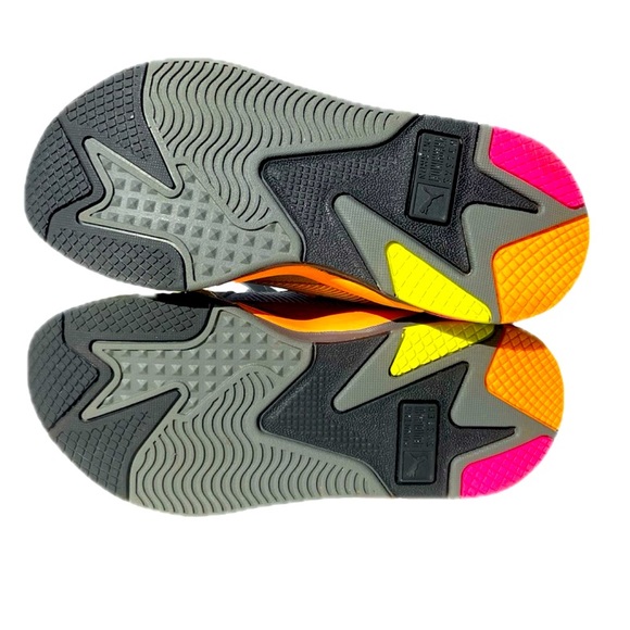 PUMA RS-X Highlighter Jr ‘High Rise Ultra Grey-Flou Pink’ Size 4.5 - Picture 10 of 12
